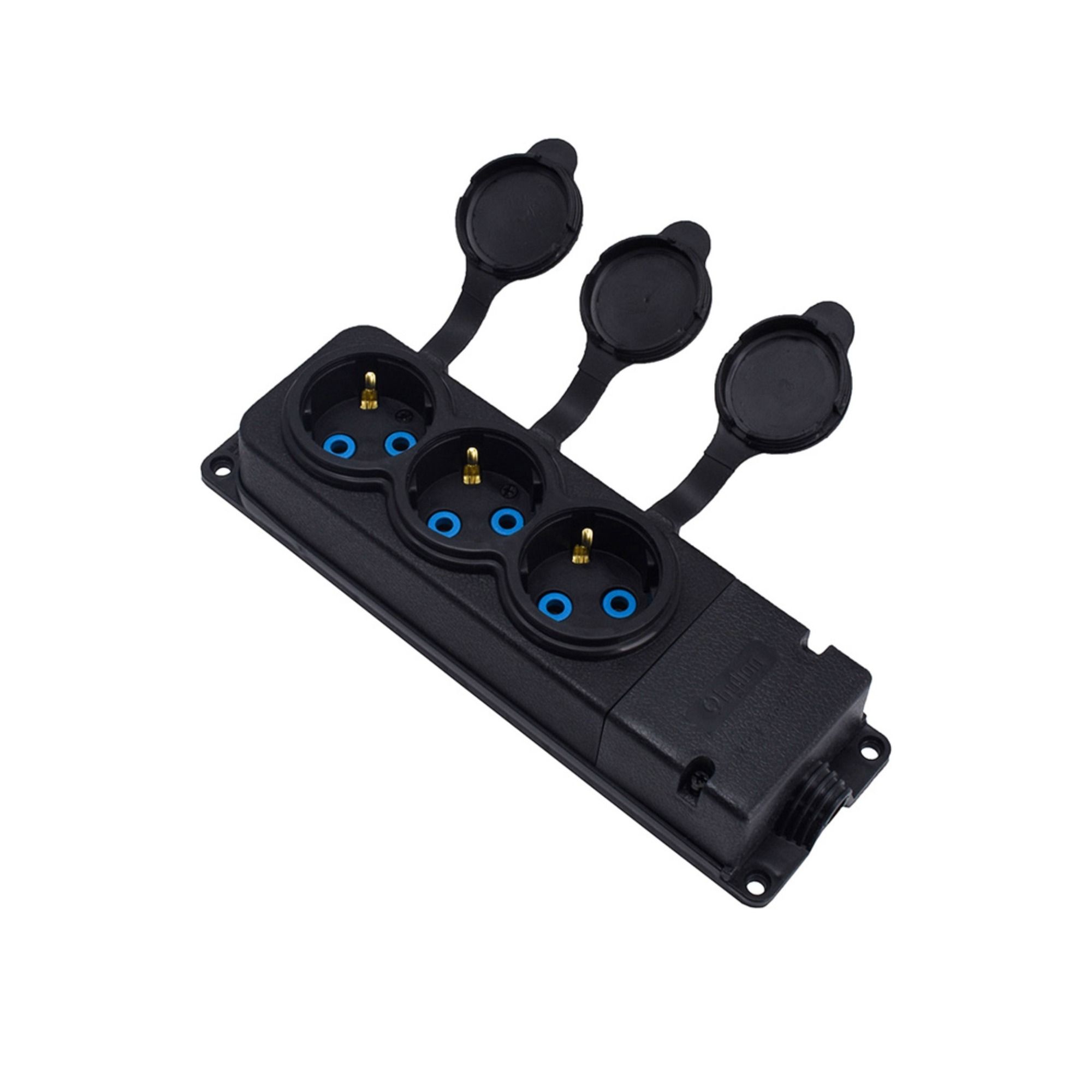 3 LÜ KAUÇUK KAPAKLI GRUP PRİZ